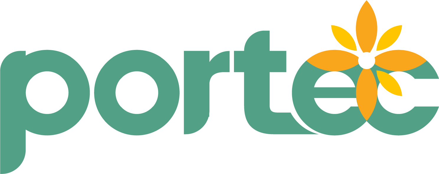 green logotype with flower